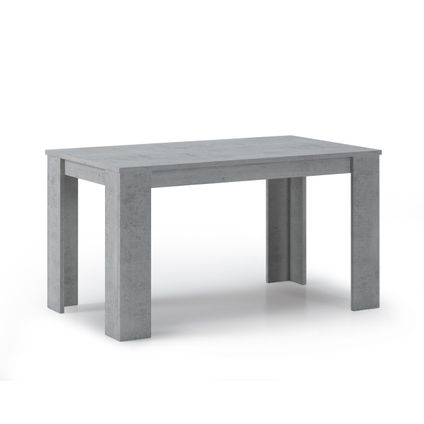 Table à manger 140 cm, Skraut Home, couleur CIMENT, 80x138x75cm