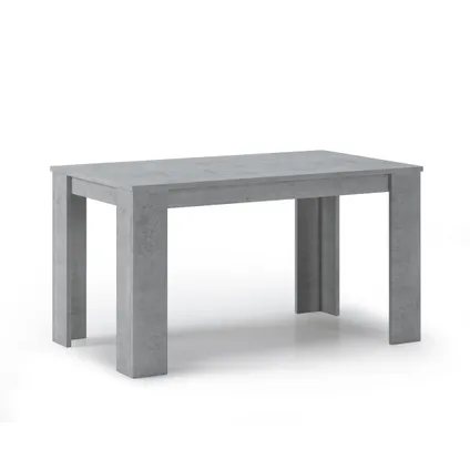 Table à manger 140 cm, Skraut Home, couleur CIMENT, 80x138x75cm