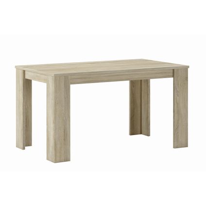 Skraut Home - Eettafel, 138x80x75 cm, Elegant ontwerp en neutrale kleuren, Eik, Noordse stijl