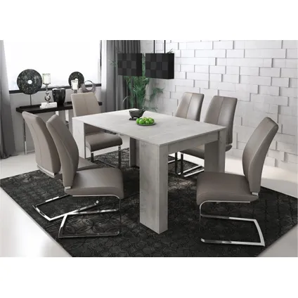 Skraut Home - uitbreidbare consoletafel - tot 140 cm - cement - 90x50x78 cm 2