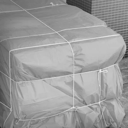 Bâche de couverture ECD Germany Premium Bâche en tissu avec oeillets, 4x6m 24m², 650g/m², gris, PVC 9