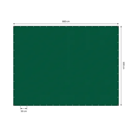Bâche de couverture ECD Germany Premium Bâche en tissu avec oeillets, 5x8m 40m², 650g/m², vert, PVC 6