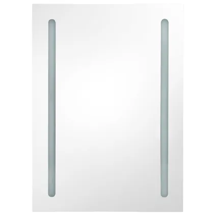 Maison du'monde - Badkamerkast met spiegel en LED 50x13x70 cm grijs 4