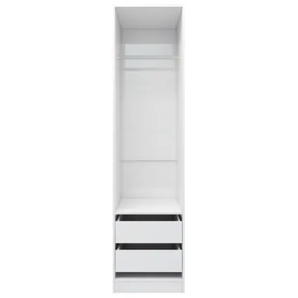 Maison du'monde - Garde-robe avec tiroirs Blanc brillant 50x50x200 cm Aggloméré 4