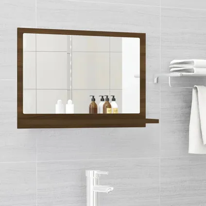 Maison du'monde - Miroir de bain Chêne marron 60x10,5x37 cm Bois d'ingénierie