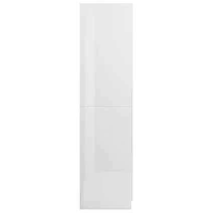 Maison du'monde - Garde-robe Blanc brillant 90x52x200 cm Bois d’ingénierie 7