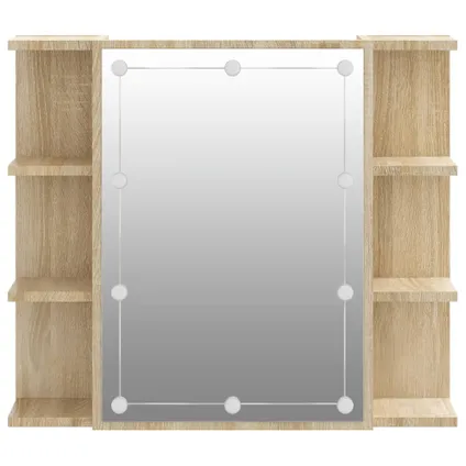 Maison du'monde - Armoire à miroir avec LED Chêne sonoma 70x16,5x60 cm 8