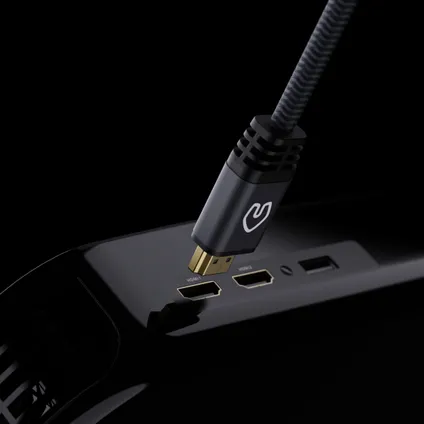 Qnected® HDMI 2.1 kabel 1 meter - Gecertificeerd - Ultra High Speed - 48 Gbps - Onyx Black 3