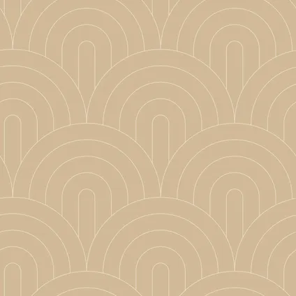 ESTAhome behangpapier art deco bogen donker beige - 50 x 900 cm - 139778 9