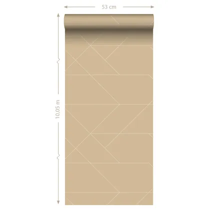 ESTAhome behang grafische lijnen donker beige - 50 x 900 cm - 139774 8