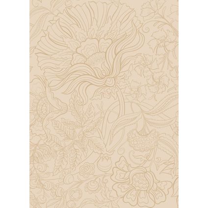 ESTAhome papier peint panoramique fleurs beige - 2 x 2.79 m - 159411