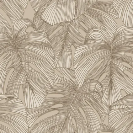 Origin Wallcoverings behang 3D-motief bladeren zand beige - 50 x 900 cm - 347917 8