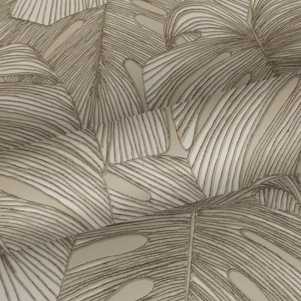 Origin Wallcoverings behang 3D-motief bladeren zand beige - 50 x 900 cm - 347917 10