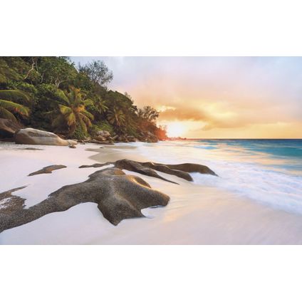 Sanders & Sanders papier peint panoramique plage vert, couleur sable et bleu - 400 x 250 cm - 612535