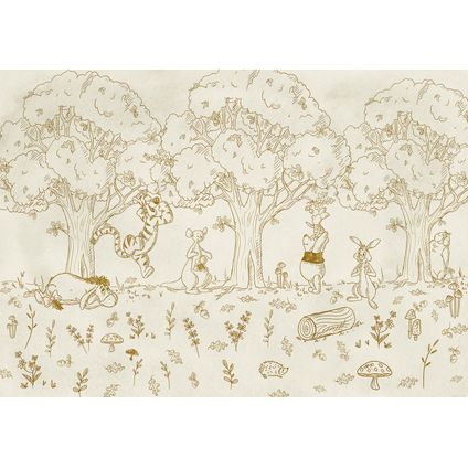 Komar papier peint panoramique Winnie the Pooh beige - 4 x 2,50 m - 612792
