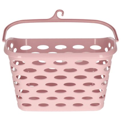 PlasticForte Wasknijpers mandje - 26 x 15 x 21 cm - oud roze