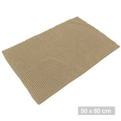 Urban Living Badkamerkleedje/badmat tapijt - beige - 50 x 80 cm 2