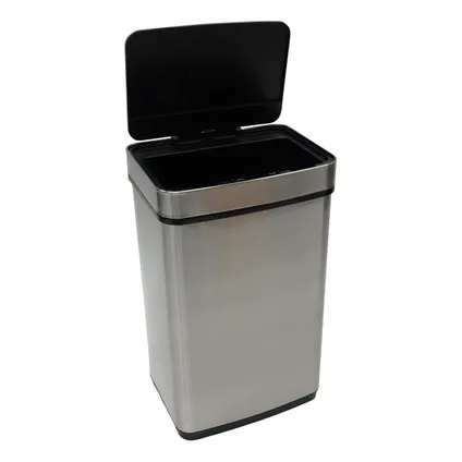 4cookz® Smart Poubelle à capteur comprenant 50 sacs poubelles - 60L en acier inoxydable 4