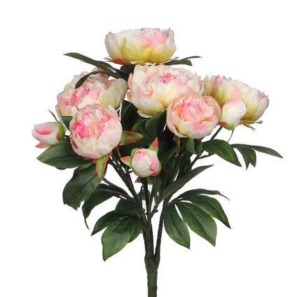 Fleur artificielle Mica Decorations Pioenrozen - 40x40x55 cm - Rose