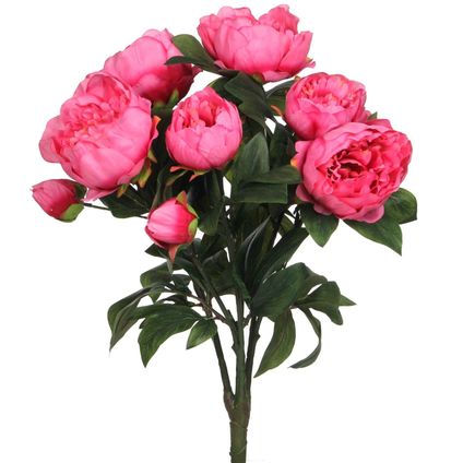 Fleur artificielle Mica Decorations Pioenrozen - 40x40x55 cm - Rose