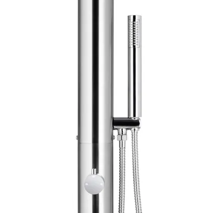 vidaXL - Buitendouche met grijze basis 225 cm roestvrij staal - TLS307079 7