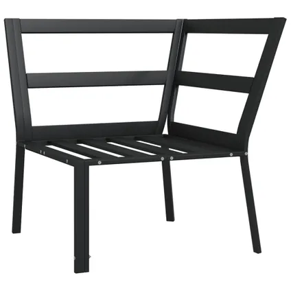 The Living Store - Acier - Chaise de jardin avec coussins gris 76x76x79 cm - TLS362718 6