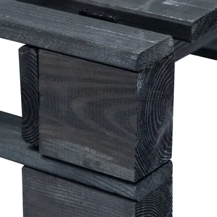 vidaXL - Hout - Tuinhocker pallet zwart geïmpregneerd grenenhout - TLS306643 5