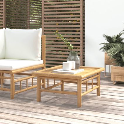 The Living Store - Bambou - Table de jardin 65x55x30 cm bambou - TLS362304