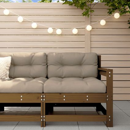 The Living Store - Bois - Chaise de jardin avec coussins marron miel bois de - TLS825572