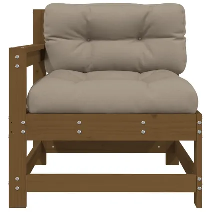 The Living Store - Bois - Chaise de jardin avec coussins marron miel bois de - TLS825572 3
