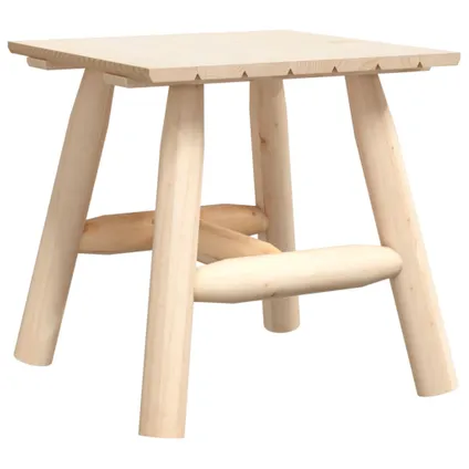 The Living Store - Bois - Table d'appoint 49x49x50 cm bois massif d'épicéa - TLS363351 2