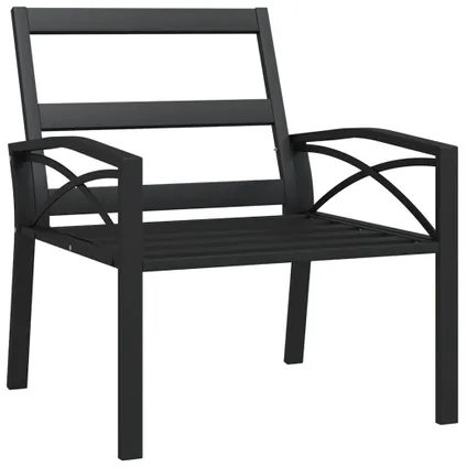 The Living Store - Acier - Chaise de jardin avec coussins sable 68x76x79 cm - TLS362720 6