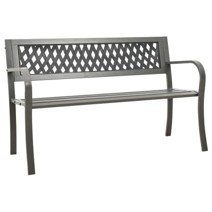 The Living Store - Staal - Tuinbank 125 cm staal grijs - TLS312039