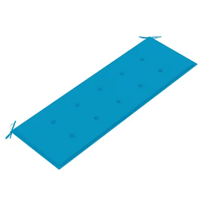 vidaXL - Teakhout - Bankje Batavia met blauw kussen 150 cm massief - TLS310083 5