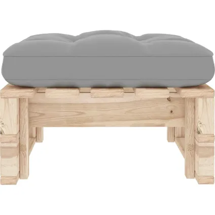 The Living Store Pallet Poef Tuinvoet bank Gr hout 3