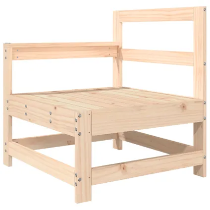 The Living Store - Bois - Chaise de jardin avec coussins bois de pin massif - TLS825569 6