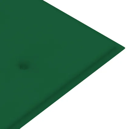 vidaXL - Teakhout - Bankje Batavia met groen kussen 150 cm massief - TLS310083 7