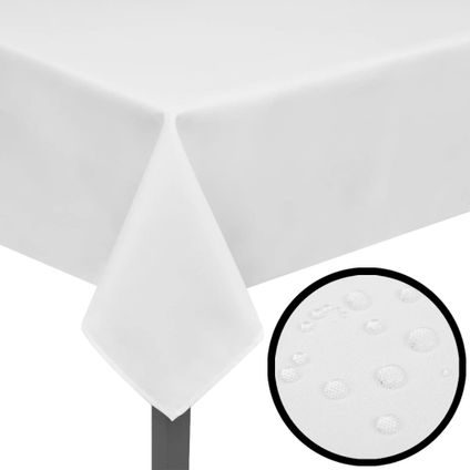 vidaXL - Polyester - Tafelkleden wit 5 stuks 130 x 130 cm - TLS130801