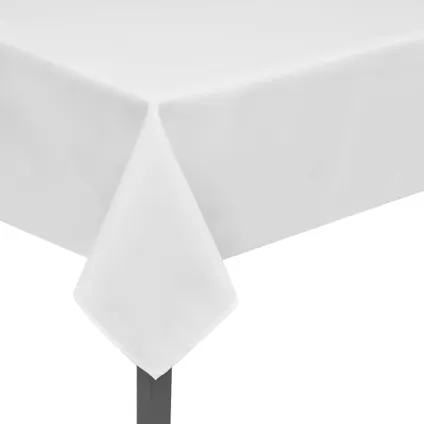 vidaXL - Polyester - Tafelkleden wit 5 stuks 130 x 130 cm - TLS130801 2
