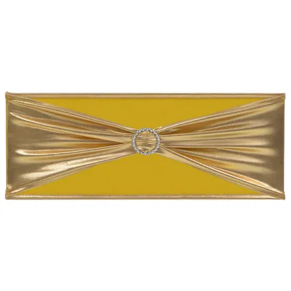 vidaXL - Stof - 25 st Stoellint met diamant stretch goud - TLS133579 2