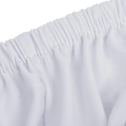 vidaXL - Jersey - Vierzitsbankhoes stretch polyester jersey wit - TLS332951 5