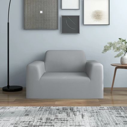 vidaXL - Jersey - Stretch meubelhoes voor bank grijs polyester jersey - TLS332940