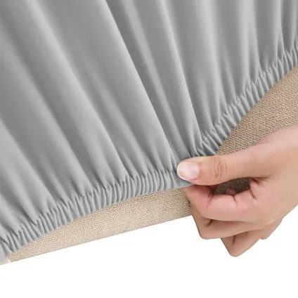 vidaXL - Jersey - Stretch meubelhoes voor bank grijs polyester jersey - TLS332940 3