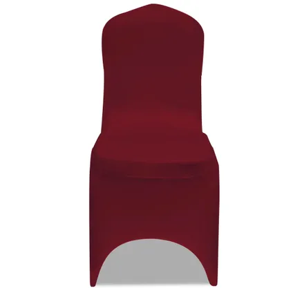 vidaXL - Stof - Hoes voor stoelen 50 stuks (wijnrood) - TLS130339 2