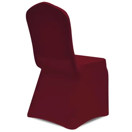 vidaXL - Stof - Hoes voor stoelen 50 stuks (wijnrood) - TLS130339 4