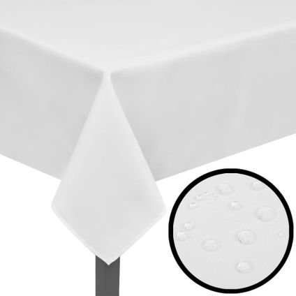 vidaXL - Polyester - Tafelkleden wit 5 stuks 220 x 130 cm - TLS130804