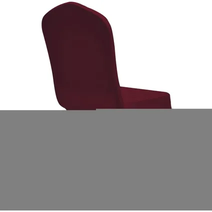 The Living Store - Tissu - Housse bordeaux extensible pour chaise 6 pièces - TLS241200 9