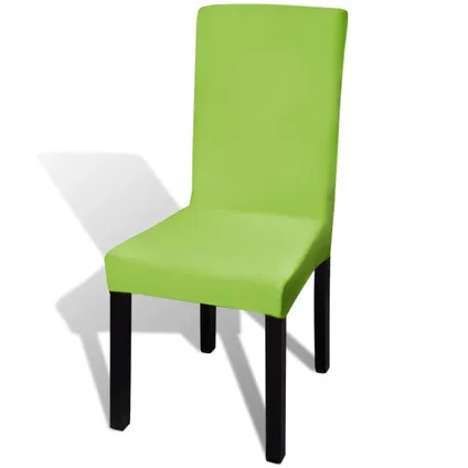 The Living Store - Tissu - Housse de chaise droite extensible 6 pcs vert - TLS131424 2