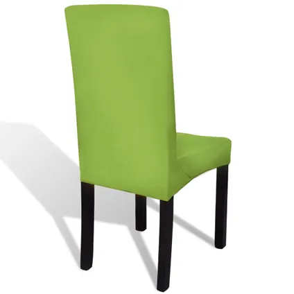 The Living Store - Tissu - Housse de chaise droite extensible 6 pcs vert - TLS131424 4