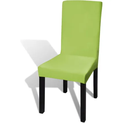 The Living Store - Tissu - Housse de chaise droite extensible 6 pcs vert - TLS131424 6